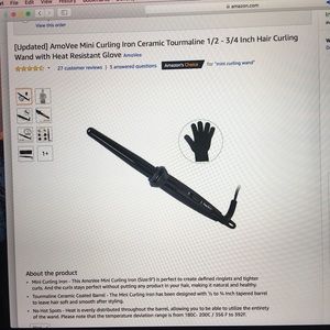 Mini Curling Iron Ceramic Tourmaline